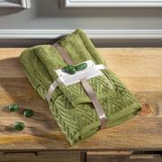 Ręczniki - Komplet ręczników Terry 3szt. moss green, komplet 3 szt. - miniaturka - grafika 1
