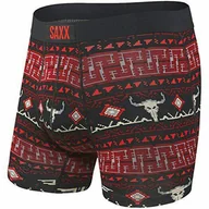 Majtki męskie - Bokserki męskie szybkoschnące SAXX VIBE Boxer Brief dziki zachód - czarne - miniaturka - grafika 1