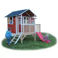 Place zabaw - EXIT Domek cedrowy dla dzieci EXIT LOFT 350 /czerwony/ - miniaturka - grafika 1