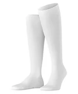 Skarpetki męskie - FALKE Mężczyźni Podkolanówki Tiago M KH Organiczna Bawełna długie jednokolorowe 1 Para, Biały (White 2000), 43-44 - miniaturka - grafika 1
