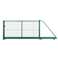 Ogrodzenia - Naterial Brama przesuwna Modus 3x1.5 m prawa zielona - miniaturka - grafika 1