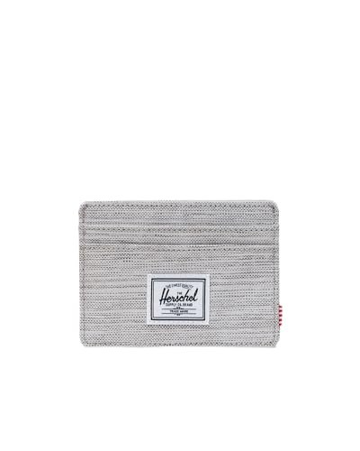 Herschel Supply Co. Herschel Charlie portfel na karty, jasnoszary krzyżyk, jasnoszary krzyżyk, portfel na karty Herschel Charlie