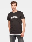 Koszulki męskie - G-Star Raw T-Shirt Holorn D08512-8415 Czarny Regular Fit - miniaturka - grafika 1
