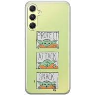 Etui i futerały do telefonów - ERT GROUP etui na telefon Samsung A34 5G, case oryginalny i oficjalnie licencjonowany przez Star Wars, wzór Baby Yoda 009, optymalnie dopasowane, plecki z TPU częściowo przeźroczyste - miniaturka - grafika 1