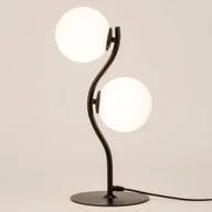 Lampy stojące - Stołowa lampa fala VENA 50367 Sigma na stolik nocny szklane kule czarna - miniaturka - grafika 1