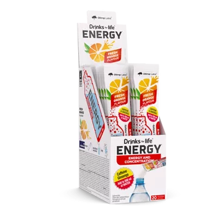 Olimp Drinks for life® ENERGY - 20 x 4 g Pomarańcza - Witaminy i minerały - miniaturka - grafika 1