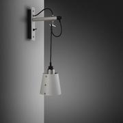 Lampy ścienne - Lampa Hooked Wall Small Szara/Stal [A9011L] - miniaturka - grafika 1