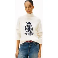 Swetry damskie - Tommy Hilfiger Wełniany półgolf Regular Fit - miniaturka - grafika 1