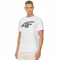 Koszulki męskie - Męska koszulka bawełniania 4F casualowy T-SHIRT sportowy R. L - miniaturka - grafika 1
