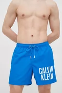 Stroje kąpielowe - Calvin Klein szorty kąpielowe kolor niebieski - miniaturka - grafika 1