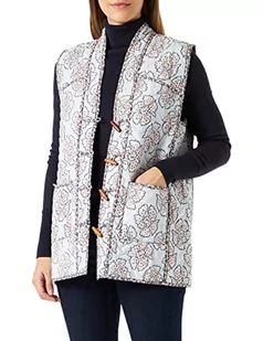 Noa Noa Damska kamizelka Otn Organic Cotton Voile Vest, Nadruk wielokolorowy, 42 - Kamizelki damskie - miniaturka - grafika 1