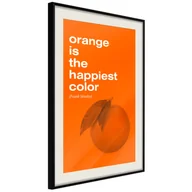 Plakaty - Plakat - Kolor pomarańczowy (rozmiar 40x60, wykończenie Rama złota z passe-partout) - miniaturka - grafika 1