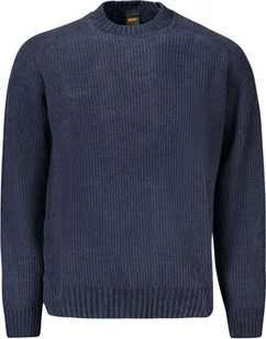 Niebieski bawełniany sweter męski Hugo Boss zapewniający stylowy komfort - XL - Swetry męskie - miniaturka - grafika 1