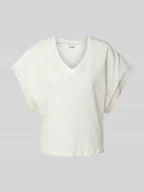 Koszulki i topy damskie - T-shirt z dekoltem w serek model ‘HOLYA’ - miniaturka - grafika 1