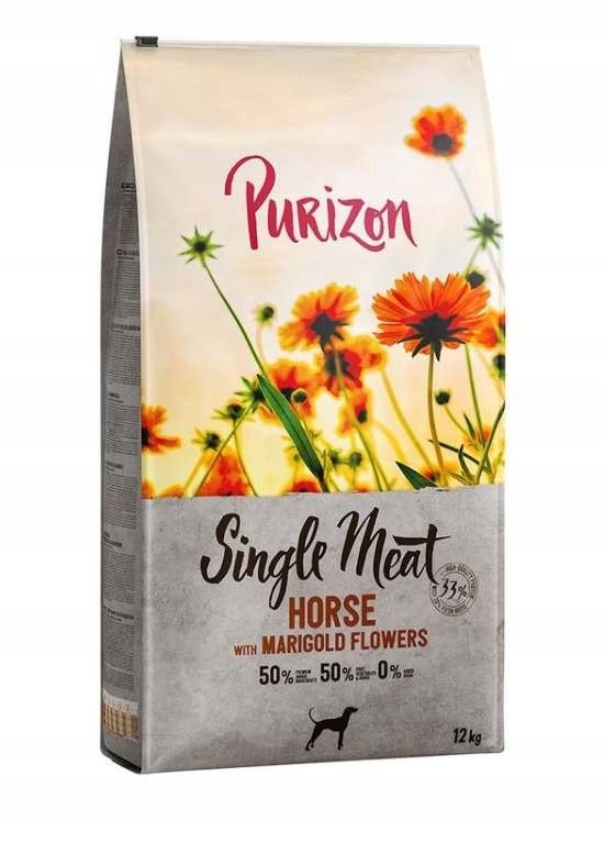 Purizon Single Meat Adult, konina z batatami i kwiatami nagietka - 12 kg
