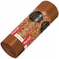 Worki na śmieci - Paclan brązowe worki do segregacji śmieci 120l 10szt bioodpady - miniaturka - grafika 1