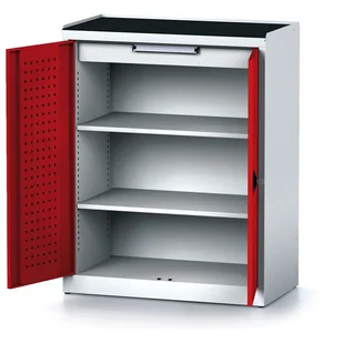 Alfa 3 Szafa warsztatowa MECHANIC, 1170 x 920 x 500 mm, 2 półki, 1 szuflada, czerwone drzwi 1262690 - Szafy i regały magazynowe - miniaturka - grafika 1