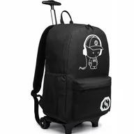 Plecaki szkolne i tornistry - Plecak na Kółkach Szkolny dla Dziecka Czarny Cody - miniaturka - grafika 1