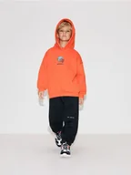 Spodnie i spodenki dla chłopców - Reserved - Joggery z bawełną - czarny - miniaturka - grafika 1