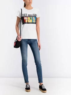 Koszulki i topy damskie - Love Moschino T-Shirt W4F7347M 3517 Biały Regular Fit - grafika 1