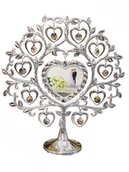 Ramki na zdjęcia - DRZEWKO SZCZĘŚCIA KRYSZTAŁKI SERDUSZKA NA ŚLUB, SREBRNE GODY, ROCZEK, CHRZEST, GRAWER - miniaturka - grafika 1