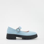 Buty dla dziewczynek - Reserved - Loafersy z zapięciem - Niebieski - miniaturka - grafika 1