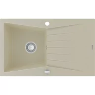 Zlewozmywaki - Mexen Cesar zlewozmywak granitowy 1-komorowy z ociekaczem 775 x 470 mm, beżowy - 6514771010-69 - miniaturka - grafika 1