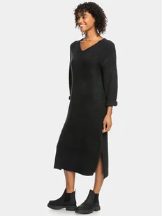 Roxy Sukienka dzianinowa Winter Escape Ktdr ERJKD03449 Szary Regular Fit - Sukienki - miniaturka - grafika 1