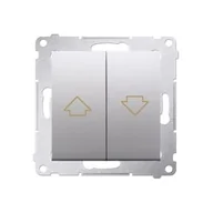Wyłączniki światła i elektryczne - Kontakt KONTAKT_SIMON Łącznik żaluzjowy zwierny SIMON 54 Aluminium DZP1A.01/44 - miniaturka - grafika 1