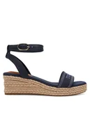 Espadryle damskie - Tommy Hilfiger Espadryle Tommy Hilfiger Espad Mid Wedge FW0FW08805 Granatowy - miniaturka - grafika 1