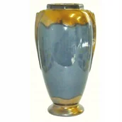 Wazony i flakony - Wazon Ceramiczny Niebiesko-Złoty Wys. 30cm - miniaturka - grafika 1