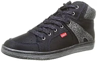 Buty dla dziewczynek - Kickers Sneakersy dziewczęce Lowell, Marineblau Silber Glänzend - 30 EU - miniaturka - grafika 1