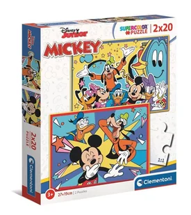 Clementoni Puzzle 2x20 Super Kolor Mickey - - Puzzle - miniaturka - grafika 2