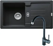 Zlewozmywaki z baterią - Zestaw granitowy Franke Zlewozmywak Strada SAG 614-78 + Bateria Pola Onyx 114.0697.682 - miniaturka - grafika 1