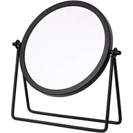 Lusterka do makijażu - Lustro do makijażu, lustro stojące, lustro stołowe, okrągłe, obrotowe 360°, konstrukcja ramy (czarne) - miniaturka - grafika 1