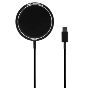 Karl Lagerfeld Ładowarka indukcyjna KARL LAGERFELD MagSafe 15W Czarny Raty KLCBMSIKBK - Ładowarki do telefonów - miniaturka - grafika 1