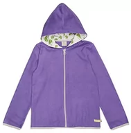 Kurtki i płaszcze dla dziewczynek - loud + proud Dziewczęca kurtka polarowa z certyfikatem GOTS, fioletowa, 122/128, fioletowy, 122/128 cm - miniaturka - grafika 1