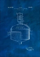 Plakaty - Patent, Sztuka Warzenia Piwa Projekt z 1944 Niebieski - plakat Wymiar do wyboru: 40x50 cm - miniaturka - grafika 1