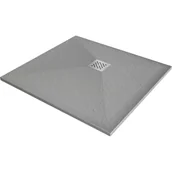 Brodziki prysznicowe - Mexen Stone+ brodzik kompozytowy kwadratowy 70 x 70 cm, szary-beton - miniaturka - grafika 1