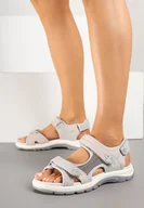 Sandały damskie - Szare Sandały Vices Ozdobione Perforacją Reivirae - miniaturka - grafika 1