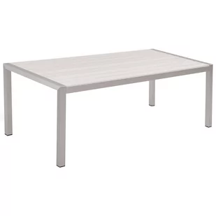 Beliani Stół ogrodowy z aluminium 180 x 90 cm biały VERNIO - Stoły ogrodowe - miniaturka - grafika 1