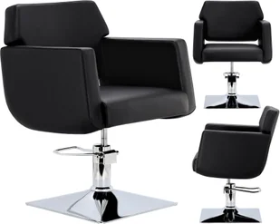 Fotel fryzjerski Chloe Black hydrauliczny obrotowy do salonu fryzjerskiego krzesło fryzjerskie - Fotele fryzjerskie - miniaturka - grafika 1