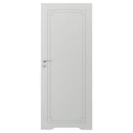 Drzwi wewnętrzne - Porta Drzwi wewnętrzne bezprzylgowe łazienkowe pełne Art Deco 7 z podcięciem wentylacyjnym 90 prawe szare - miniaturka - grafika 1