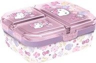 Zestawy naczyń dla dzieci - HELLO KITTY Pudełko Organizer Lunchbox 4 komory Śniadaniówka Pojemnik na Przekąski i Kanapki - miniaturka - grafika 1