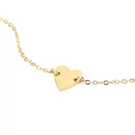 Bransoletki - Bransoletka serce STAL SZLACHETNA POZŁACANA - miniaturka - grafika 1