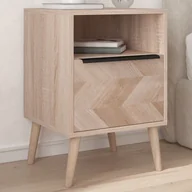 Szafki nocne - Finori szafka nocna Lusk 61A dąb sonoma 38,5x38,5x57 cm - miniaturka - grafika 1