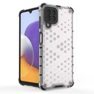 Honeycomb etui pancerny pokrowiec z żelową ramką Samsung Galaxy A22 4G czerwony - Etui i futerały do telefonów - miniaturka - grafika 3
