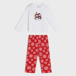 Sinsay - Piżama z nadrukiem - Czerwony - Piżamy dla dziewczynek - miniaturka - grafika 1