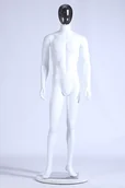 Manekiny wystawowe - AB-66 piękny abstrakcyjny biały matowy lakierowany manekin galwaniczna maska na głowę nowy mężczyzna - miniaturka - grafika 1