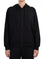 Bluzy damskie - Damska bluza dresowa 4F rozpinana z kapturem SWSF2535 czarny 20S XXL - miniaturka - grafika 1